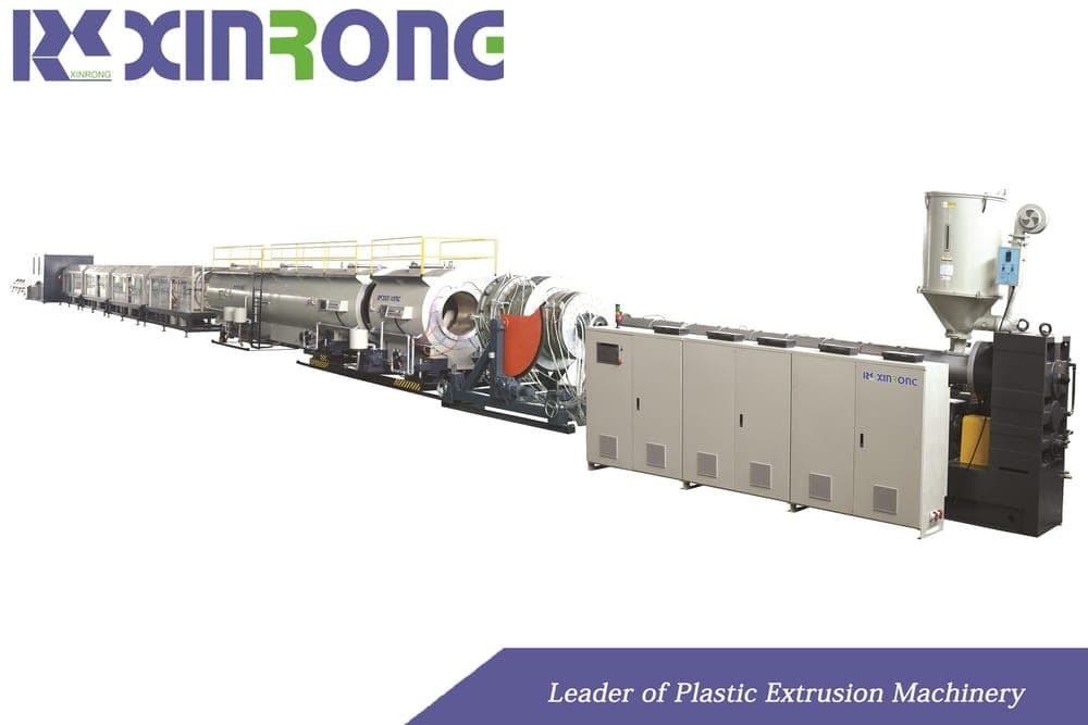 Complete PE pipe extrusion production line overview