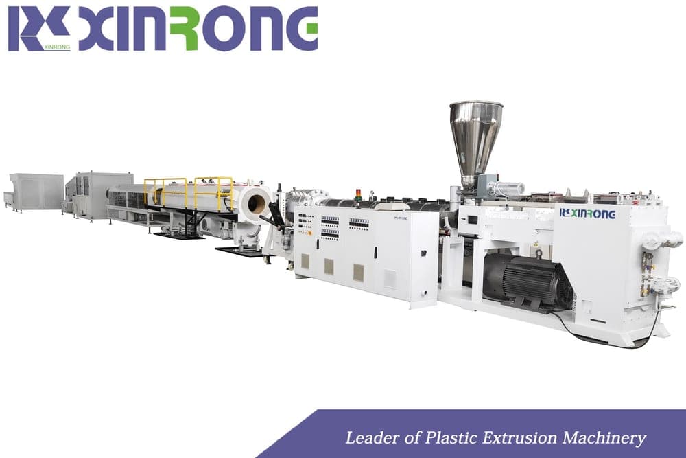 Complete PVC pipe extrusion production line