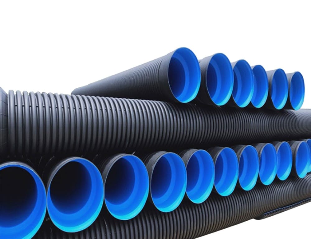 Double Wall Corrugated Pipe Extrusion Line finished pipe