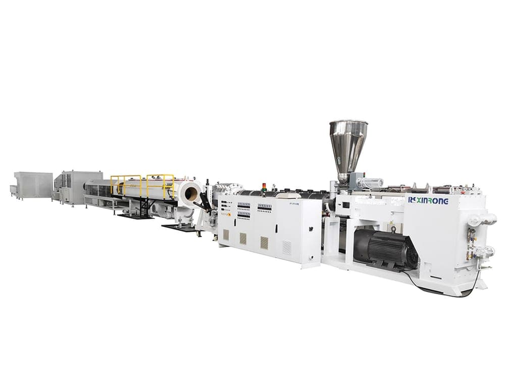 Complete PVC pipe extrusion production line