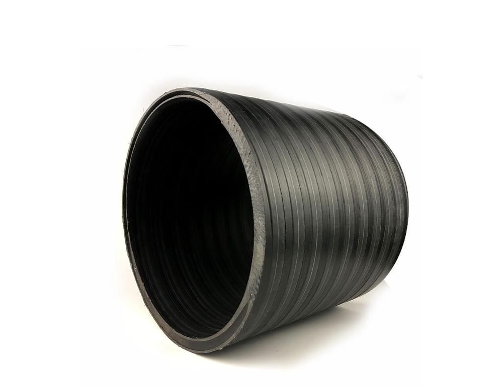 Finished PE hollow wall winding pipe produced by Xinrongplas extrusion line